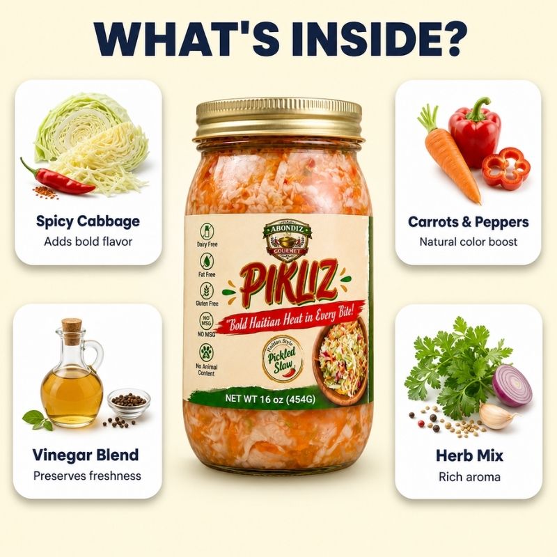 AbondiZ Gourmet Pikliz- What's inside>